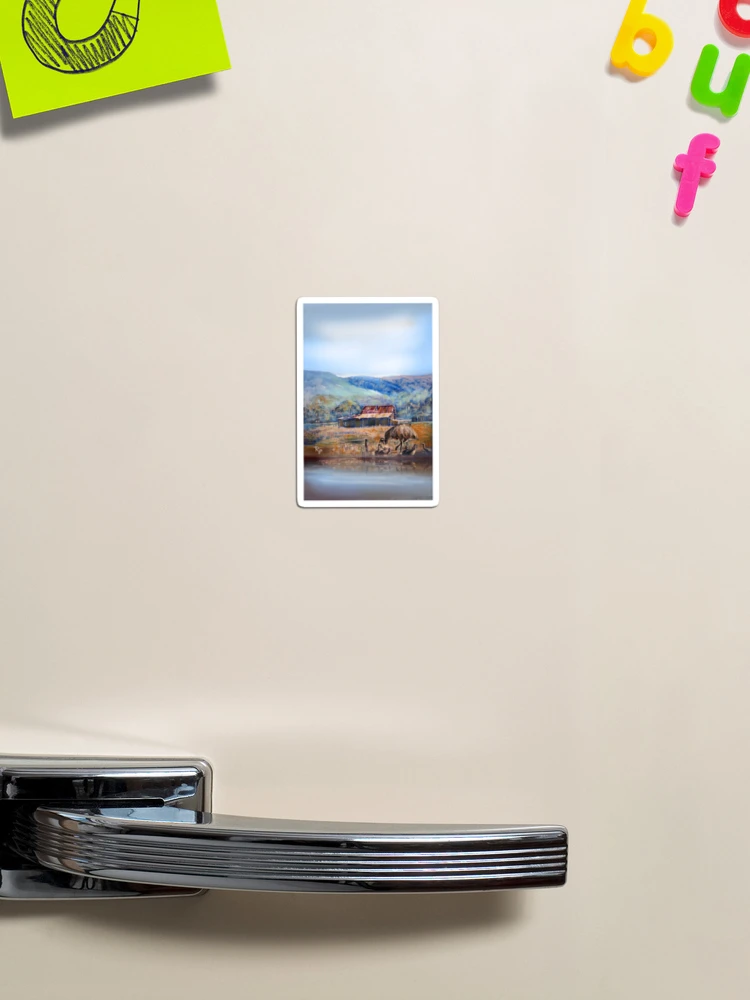 Aperçu 1 sur 3. Magnet avec l'œuvre Réflexions rurales créée et vendue par WrenCottage.
