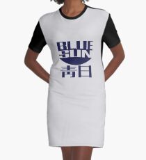 Blue Sun (original) Graphic T-Shirt Dress