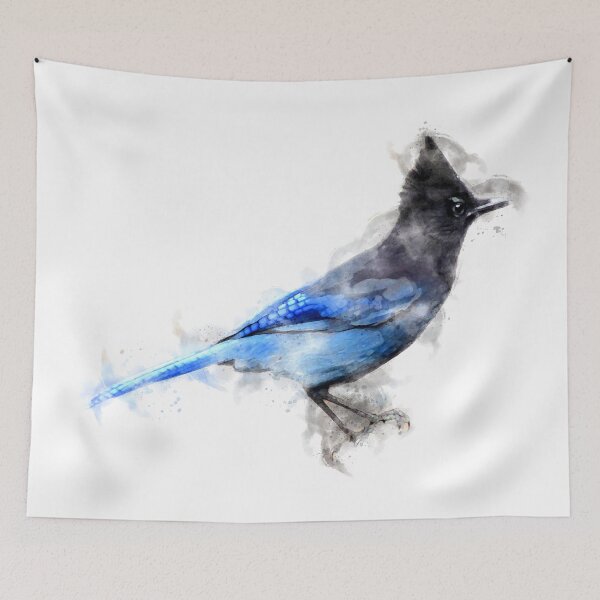 Item preview, Steller's Jay Watercolour Artwork designed and sold by Typeglyphs.