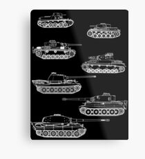 Lámina metálica Panzers alemanes de la Segunda Guerra Mundial