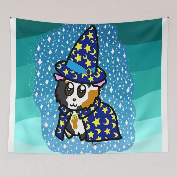 Item preview, Guinea Pig Wizard (Blue) designed and sold by PixieAnne23.