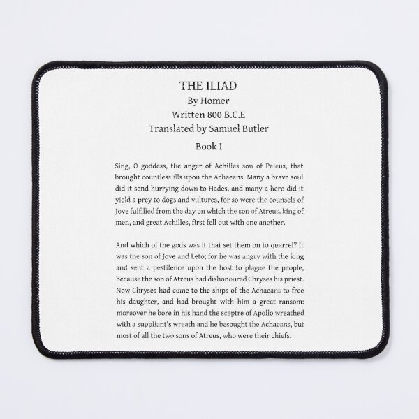 Item preview, HOMER THE ILLIAD EXCERPT designed and sold by Madjack Tees Kiwi SuperStore.