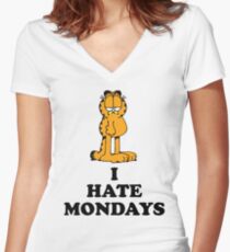 I hate Mondays Women's Fitted V-Neck T-Shirt