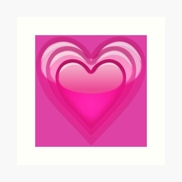Pink Heart Emoji Art Prints for Sale