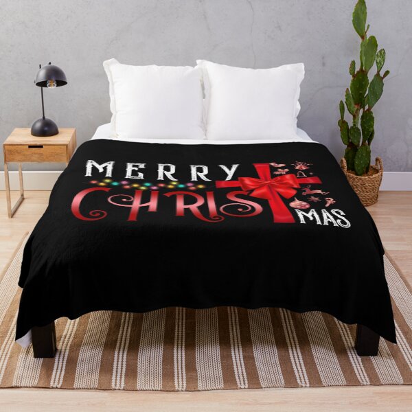 Item preview, Merry Christmas Cross Christian Religious Christmas Quotes designed and sold by Toranai.