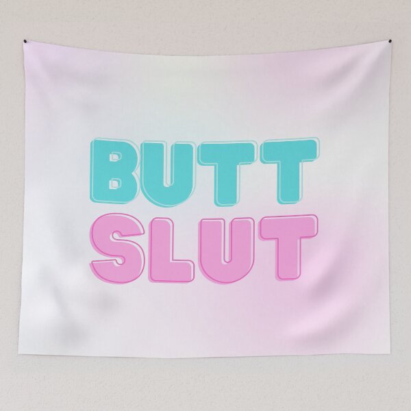 Item preview, Butt Slut Pink and Blue Pastel Bubble Font designed and sold by KinkShoppe.