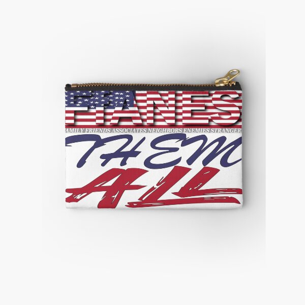 Item preview, FfANES THEM ALL AMERICAN FLAG ZIPPER POUCH designed and sold by FfANES81.