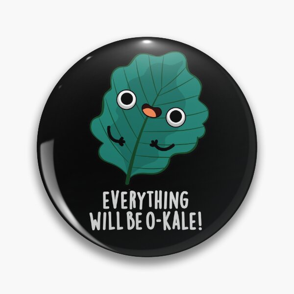 Item preview, Everything Will Be O-kale Funny Veggie Puns (Dark BG) designed and sold by punnybone.