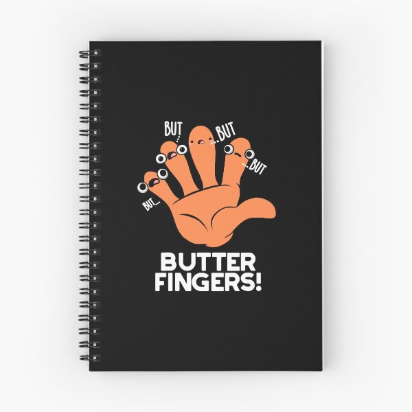 Item preview, Butter Fingers Funny Anatomy Pun (Dark BG) designed and sold by punnybone.
