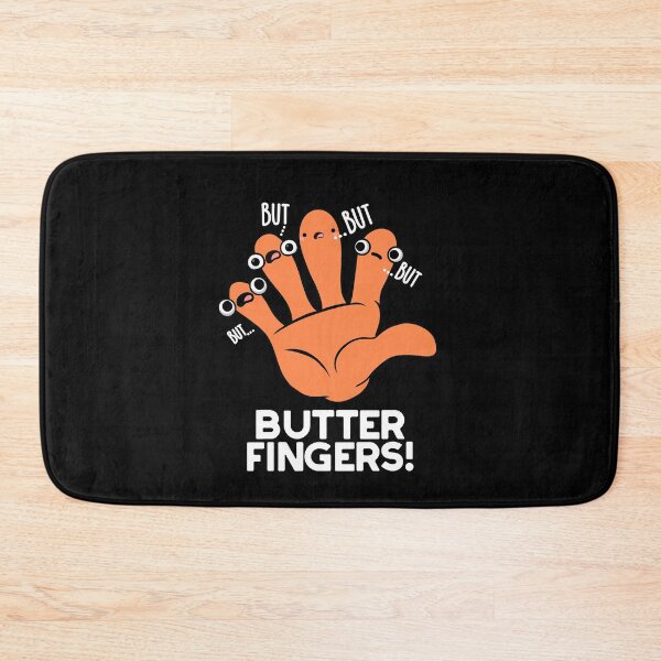 Item preview, Butter Fingers Funny Anatomy Pun (Dark BG) designed and sold by punnybone.