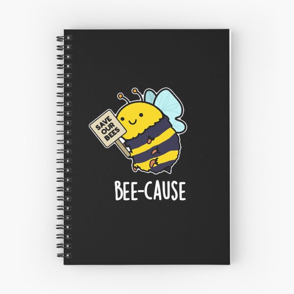 Item preview, Bee-cause Funny Bug Bee Puns (Dark BG) designed and sold by punnybone.