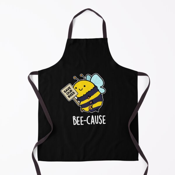 Item preview, Bee-cause Funny Bug Bee Puns (Dark BG) designed and sold by punnybone.