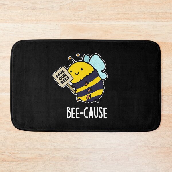 Item preview, Bee-cause Funny Bug Bee Puns (Dark BG) designed and sold by punnybone.