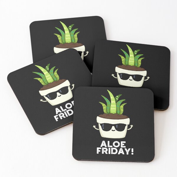 Item preview, Aloe Friday Funny Aloe Vera Plant Puns (Dark BG) designed and sold by punnybone.