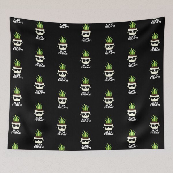 Item preview, Aloe Friday Funny Aloe Vera Plant Puns (Dark BG) designed and sold by punnybone.