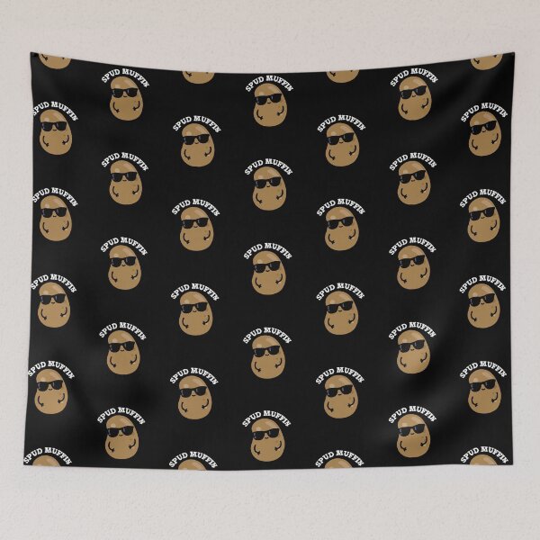 Item preview, Spud Muffin Funny Potato Puns (Dark BG) designed and sold by punnybone.