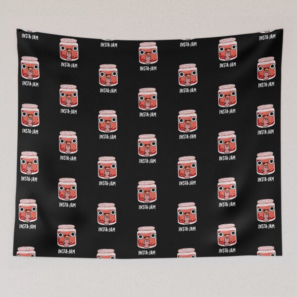 Item preview, Insta-jam Social Media Funny Jam Puns (Dark BG) designed and sold by punnybone.