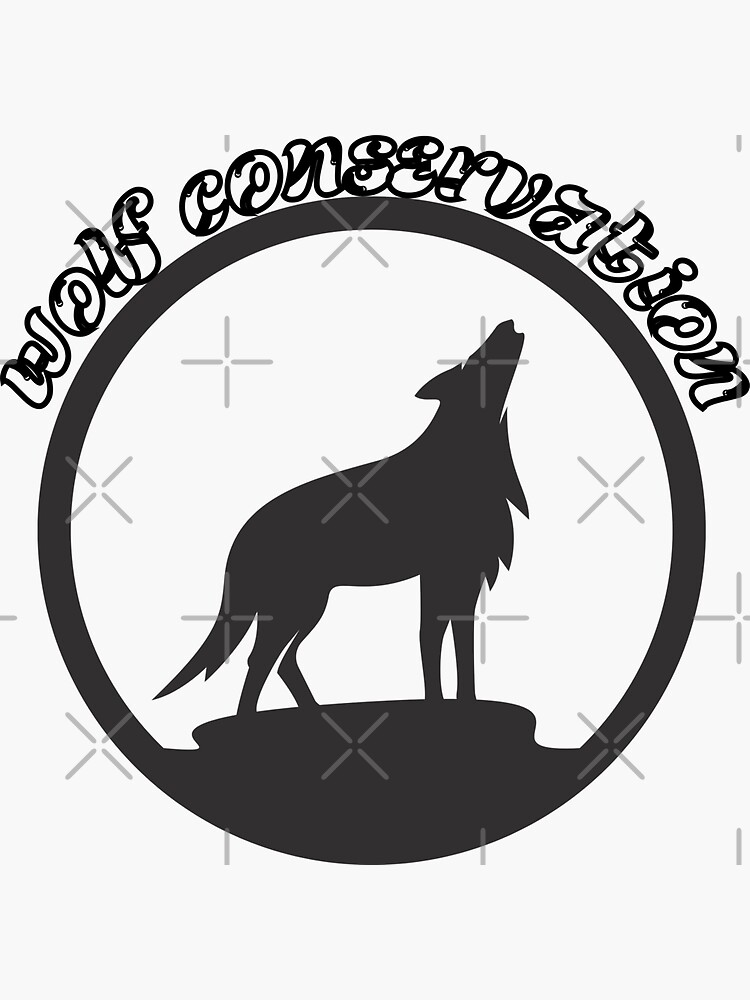 "wolf conservation" Sticker for Sale by PlaMuk Redbubble
