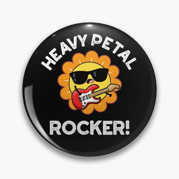 Item preview, Heavy Petal Rocker Funny Heavy Metal Flower Puns (Dark BG) designed and sold by punnybone.