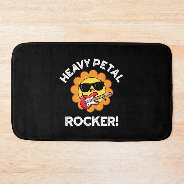 Item preview, Heavy Petal Rocker Funny Heavy Metal Flower Puns (Dark BG) designed and sold by punnybone.