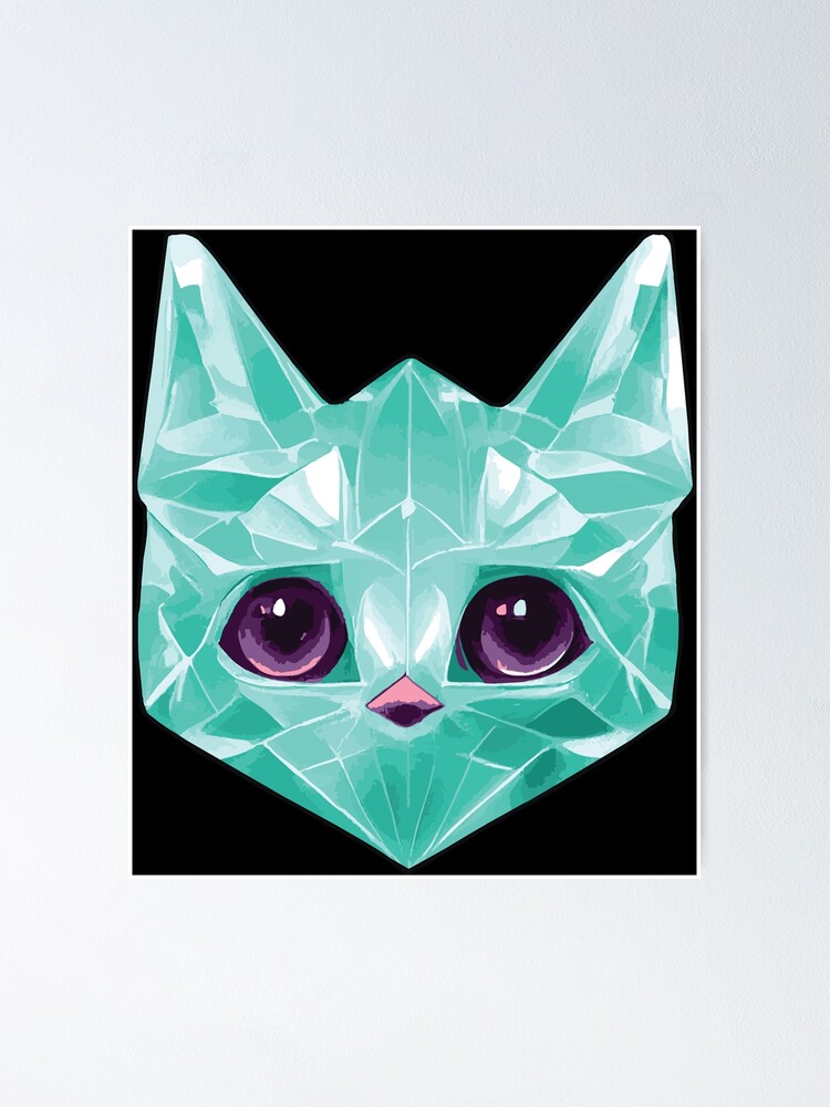 "Crystal Cat" Poster for Sale by MythLegendLore Redbubble