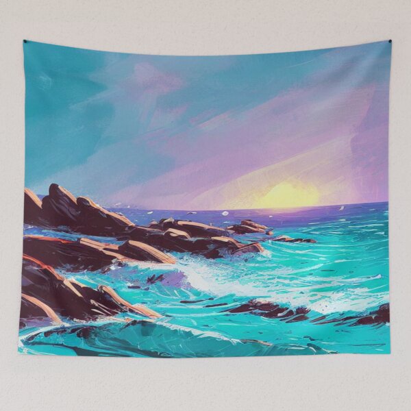 Item preview, Landscape of the Sea at Sunset designed and sold by TravelingOak.