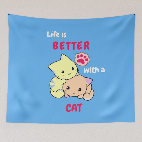 Item preview, Cat lover, Life is better with a cat designed and sold by ColourTrials.