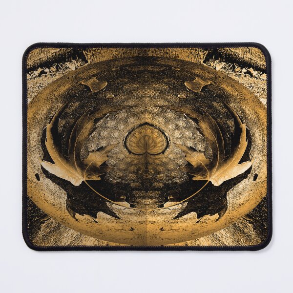 Item preview, Abstract ocher leaves in oval with heart designed and sold by Astralia.