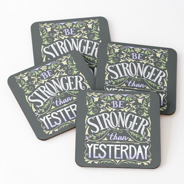 Item preview, Be stronger than yesterday | daily motivation | self-help designed and sold by simonlidesign.