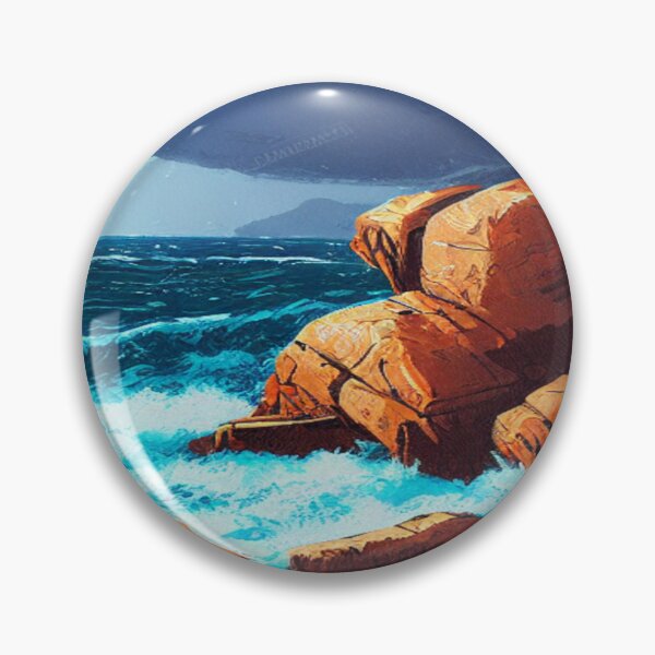 Item preview, Landscape of an Angry Sea designed and sold by TravelingOak.