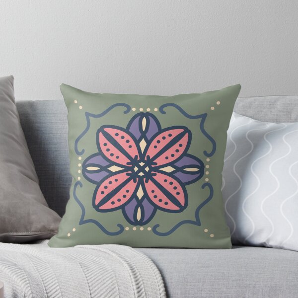 Item preview, Pink and Purple Boho Floral Mandala Pattern designed and sold by Garden-View.