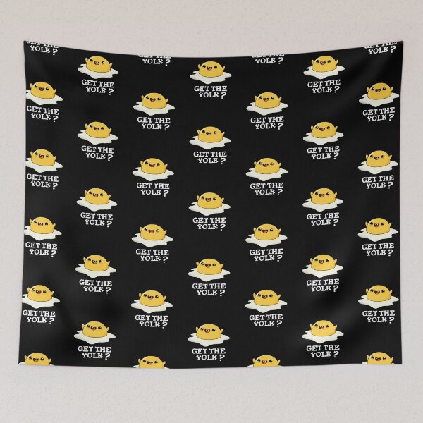 Item preview, Get The Yolk Funny Egg Joke Puns (Dark BG) designed and sold by punnybone.