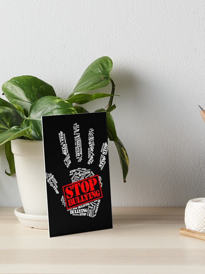 say-no-to-bullying-fight-bullying-art-board-print-for-sale-by-click-like-redbubble for Free Printable No Bullying Signs Say no to bullying, fight bullying