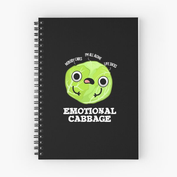 Item preview, Emotional Cabbage Funny Veggie Puns (Dark BG) designed and sold by punnybone.