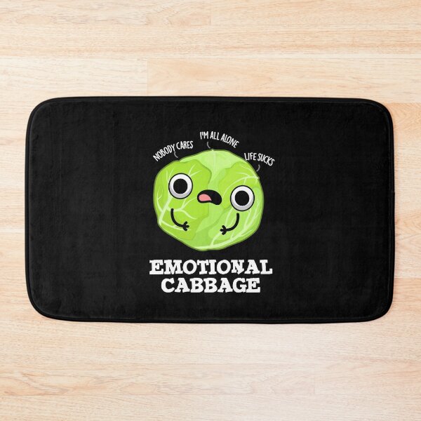 Item preview, Emotional Cabbage Funny Veggie Puns (Dark BG) designed and sold by punnybone.