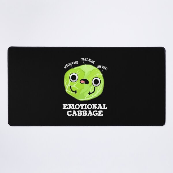 Item preview, Emotional Cabbage Funny Veggie Puns (Dark BG) designed and sold by punnybone.