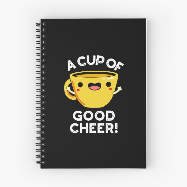 Item preview, A Cup Of Good Cheer Funny Cup Puns (Dark BG) designed and sold by punnybone.