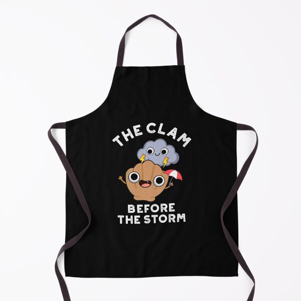 Item preview, The Clam Before The Storm Funny Weather Puns (Dark BG) designed and sold by punnybone.