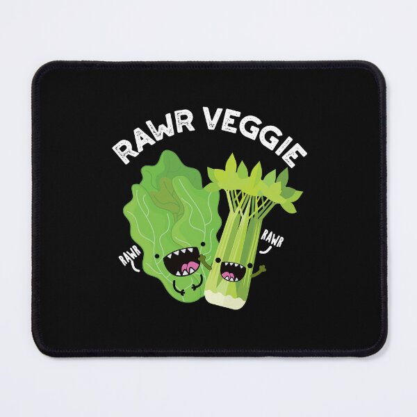 Item preview, Rawr Veggie Funny Food Puns (Dark BG) designed and sold by punnybone.