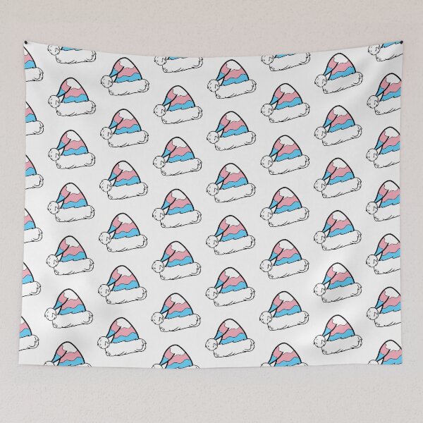 Item preview, Trans Pride Santa Hat designed and sold by turnipjoestudio.