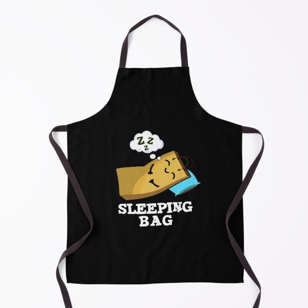 Item preview, Sleeping Bag Funny Paper Bag Puns (Dark BG) designed and sold by punnybone.