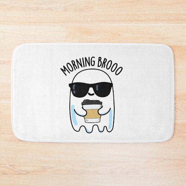 Item preview, Morning Broo Funny Ghost Coffee Puns  designed and sold by punnybone.
