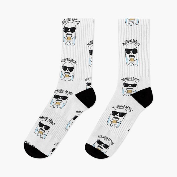 Item preview, Morning Broo Funny Ghost Coffee Puns  designed and sold by punnybone.