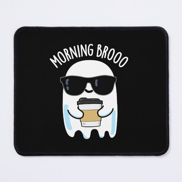 Item preview, Morning Broo Funny Ghost Coffee Puns (Dark BG) designed and sold by punnybone.