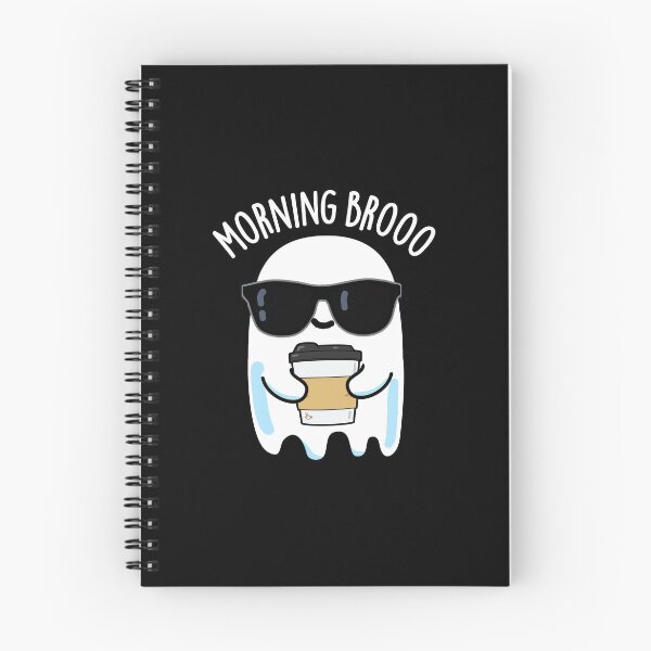 Item preview, Morning Broo Funny Ghost Coffee Puns (Dark BG) designed and sold by punnybone.
