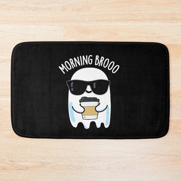 Item preview, Morning Broo Funny Ghost Coffee Puns (Dark BG) designed and sold by punnybone.