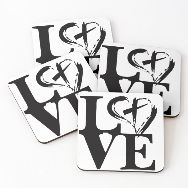 Item preview, The Word Love With Heart And Cross designed and sold by Rowena Jones.