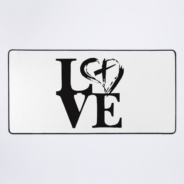 Item preview, The Word Love With Heart And Cross designed and sold by Rowena Jones.