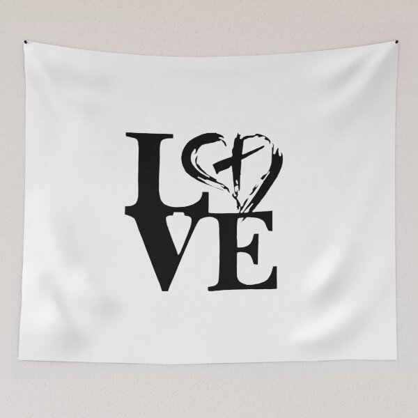 Item preview, The Word Love With Heart And Cross designed and sold by Rowena Jones.