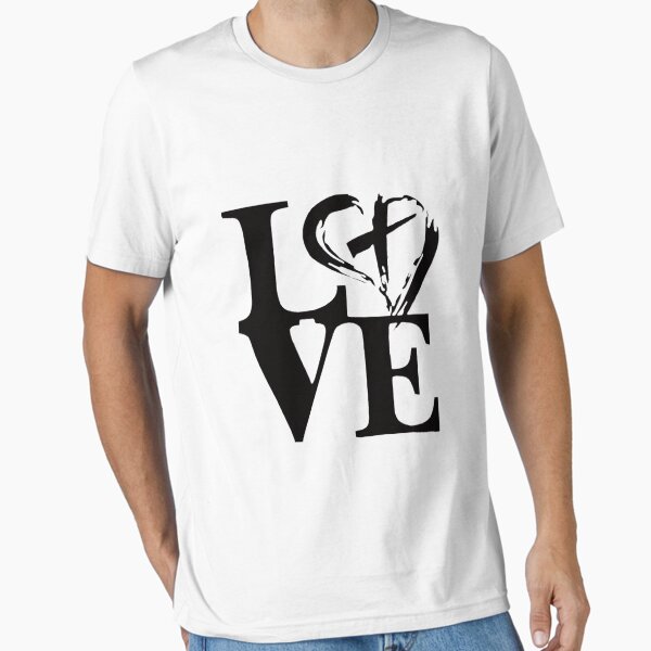 Item preview, The Word Love With Heart And Cross designed and sold by Rowena Jones.